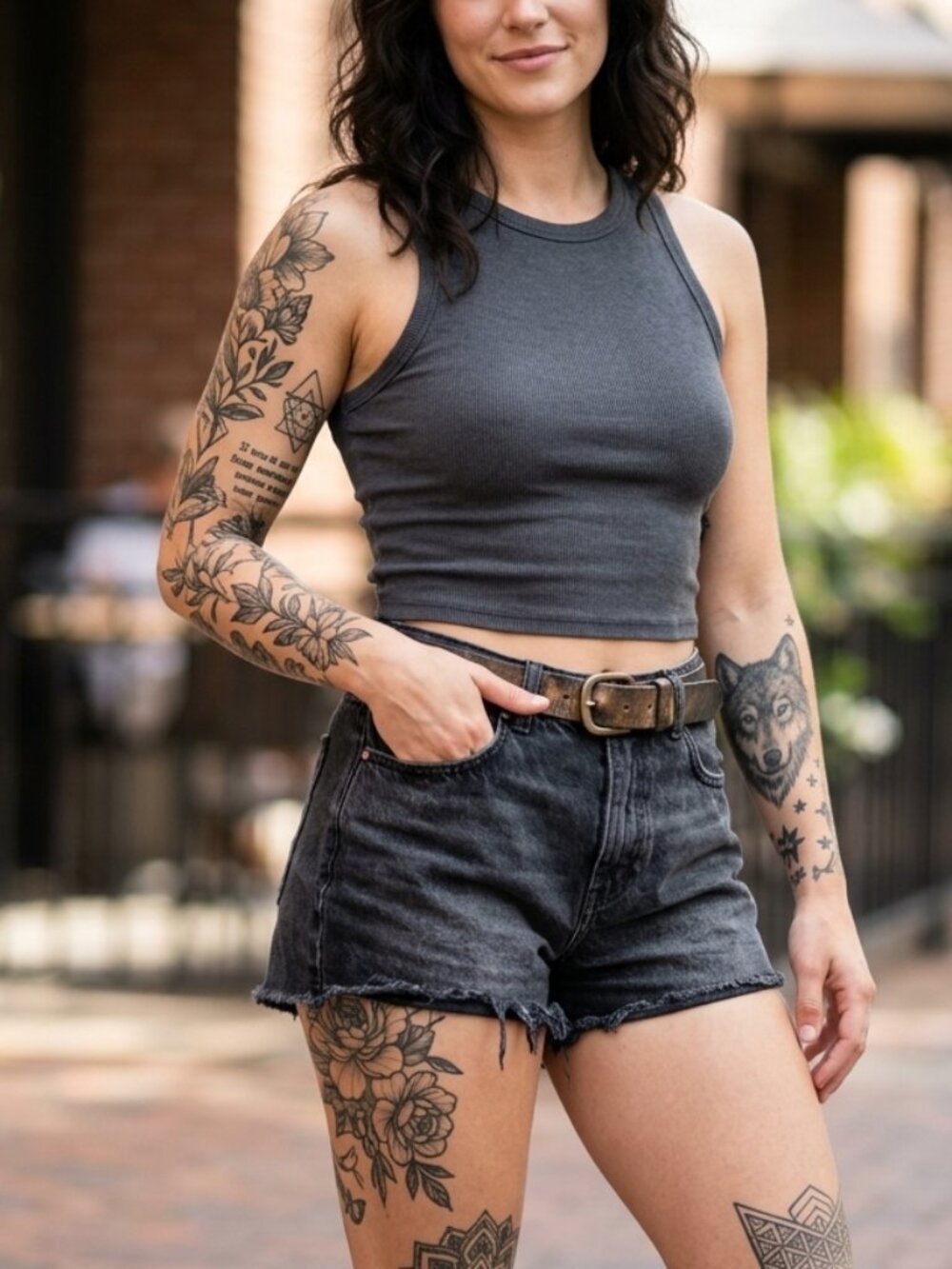 BP. Nordstrom Washed Black Distressed Denim Cutoff Shorts - Size 25